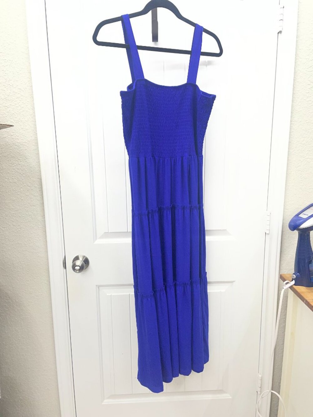 NEW Zenana Royal Blue Smocked Tiered Midi Dress Size 1X - Picture 5 of 6
